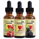 LAPSILIFE OLENNAISET D3-vitamiinin tipat - D-vitamiinin tiput pikkulapsille, D-vitamiinin tiput, nestemäinen D-vitamiini lapsille, Toddlers 1-3, lapset, 500 IU per serving - Natural Berry, 1 Fl Oz (paketti 3)