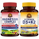 Vitalitown Magnesium Complex & Vitamiini D3 K2 Bundle (Pack of 2) ...