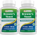 Best Naturals, Brewers Hiiva, 7-1/2 jyvät B1-vitamiini, B2-vitamiini, 1000 mg 240 tablettia (240 pistettä)