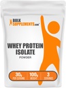 BulkSuplements.com Heraproteiini-isolaattijauhe - aromiton heraproteiinijauhe, ravintolisä - gluteeniton, 30 g per tarjoilu, 100 g (3.5 oz) (pakkaus 1)