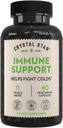 Crystal Star Immune Support Supplement (60 kapselia) - Herbal Immune Booster for a Proactive Multi-System Defense - Echinacea, Goldenseal, Yarrow & Elecampane - Ei-GMO