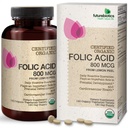 Futurebiotics Folic Acid 800mcg Organic Lemon Peel USDA Certified Organic, 120 Kasvisruokaa Tabletit