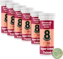 8Greens Supergreens Tabletit ... Super Greens Powder Superfood, Metabolia Immuniteetti & Focus, Daily Greens Effervescent Tabletit, Organic: Aloe Vera, Spirulina, Klorella, Peach, Tube 60 Servings.