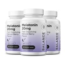Balancebreens Melatoniini 20 mg Nopea liuotus Tabletit - korkea teho, nopea näytteleminen, luonnollinen uni tuki 