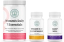 Naisten päivittäin 7 Essentials, D3-vitamiini + K2 Pureskeltavat ja nukkua hyvin Bundle