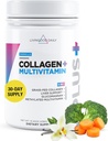 Livingood Daily Collagen Powder for Women and Men, Vanilja, Grass Fed Protein, Hydrolysed Collagen Peptides with vitamiine & Multi Vitamiinit hiukset, iho, kynsien ja Gut Health, Gluteeniton, 30 tarjoilua