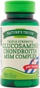 Nature's Truth Triple Strength Glukosamiini Chondroitin MSM Complex Ravintolisä - 60 päällystetty Caplets, pakkaus 2