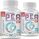 Liposomaalinen palmitoyylietanoliamidi 1000 mg + luteolin 100 mg, mikronoitu Pea 99% Erittäin puhdas - Imeytyminen ja biologinen hyötyosuus, 120 Softgels