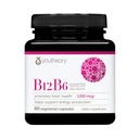 Youtheory B12B6 - Vegaani B6-vitamiini & B12 - Tarjoaa Aivojen terveys, energia & koskemattomuus tuki* - Maitotuotteet, soija & gluteeniton - 60 kasvissyöjä kapselit