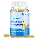 Liposomaalinen Nattokinaasi 12 000 FU Serrapeptaasi 360 000 SPU Enzyme- täydennysosa - Rikastettu Synergististen Entsyymien ja ravintoaineiden sekoituksen ja inulinin kanssa Circulatory, Gut, Digestion 60 kapselia (1 pullo)