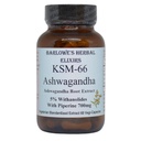 Barlowe n kasviperäisten Elixirs KSM-66 Ashwagandha ... Ashwagandha juuriuute ... 5% Withanolides... 700mg per kapseli 60 kasviskapselit ...