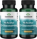 Swanson N-Acetyl D-Glukosamiini - Natural Supplement Promoting joints Support & Gastrointestinal Health - Natural Formula Supporting Terve Cartilage - (60 kasviskapselit, 750 mg Each) (2 pakkaus)