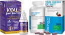 Vital 3 Joint Solution® Kliinisesti todistettu nestemäinen polvi Relief täydennysosa + Bronson Tart Cherry Extract 2500 mg kasvissyöjäkapselit