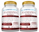 Hyväksytty Tiede Anemiaprin - Absorbable Iron, C-vitamiini - Hellävarainen vatsa - 380 kapselia - 6 kuukauden tarjonta - ei-GMO, Vegan