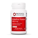 PÖYTÄKIRJA LIFE TASALLISESTA 5-Metyylifolaatista 5 000 mcg - Superior Methyl Folate Biosability - for Brain Support - Folate Supplement for Women & Men - Kosher & Vegan - 50 Veg Caps