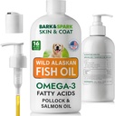BARK&SPARK Fish Oil for Dogs - Natural Omega-3-Skin & Coat Support -Liquid Food Supplement for Lemmikkieläimet-EPA+DHA Rasvahapot niveliin, immuuni- ja sydänterveys 16 (fl oz) - Sardiini & Krill