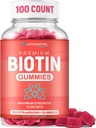 Biotin Gummies hiusten kasvua ... Max Strength Biotin 10000mcg estää ohenemista ja menetystä... Pureskeltava Biotin täydentää naisille miehet ja lapset... 100 Count Vegan hiukset Gummies hiukset ihon ja kynnet