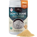 Naturealm Lion's Mane Mushroom Powder - Organic Brain Support for Focus Memory Mental Clarity - Non GMO kognitiivinen toiminto - 60 Palvelimet