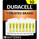 Duracell kuulolaite Paristot Keltainen Koko 10, 16 Count Pack, 10A koko kuulolaite akku pitkä-viimeinen teho, Erittäin pitkä EasyTab Asenna kuulolaite