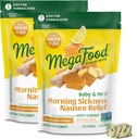 MegaFood Baby & Me Prenatal Morning Sairauden lievitys, Ginger Chews, kanssa B6-vitamiini, Made without 9 Food Allergens, Honey Lemon Ginger Flavor, 30 Chews (Pack of 2)