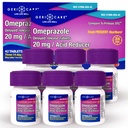 GeriCare Omepratsoli Viivästynyt vapautuminen Tabletit 20 mg Vatsahapon Reduktori Pillereitä 24 tuntia Heartburn Relief- Acid Reflux Lääkettä hoitoon usein närästys- Anti-Acid Relief tabletteja 42 Count (2 Pack)