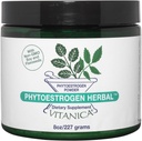 Vitanica Phytoestrogeeni Kasviperäisten ei-GMO PMS, Menopause Relief täydentää naisille, Hormonitasapaino, yöhietteet & Hot Flash Relief, Soy Isoflavones, Vegan, jauhe 8 Oz (Phytoestrogeeni kasviperäisten Pro Logo)