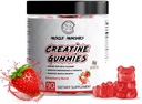 Lihasmunchies Creatiini Purukumit miehille ja naisille - infusoitu Beta Alanine-5g Creatiini per Serving-lisäykset Vahvuus, Endurance, & Recovery-Vegan, non GMO (Strawberry Burst)