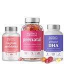 Äidin lupaus emätinprobiootit + prenataalinen DHA & prenataalinen vitamiini Gummies Bundle