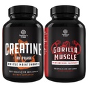 Bundle Tri Phase Creatiini pillereitä 5g ja Extra Strength Test Booster miehille - lihasmassan saanti ja lihasten Recovery Creatiini HCL Pyruvate - Natural Energy Supplement kiimainen Goat Weed