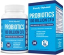 Puhtaasti optimaaliset premium-probiootit (muut tyypit) w/Organic Prebiootit & Dgestive Enzymes (30 kreivi (pakkaus 1), 100 miljardia PMY)