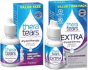 TheraTears Dry Eye Therapy Eye Drops for Dry Eyes, 1,0 Fl Oz & Extra Dry Eye Therapy Voitelu Silmät Drops for Dry Eyes, 0,5 fl oz Bottle, 2 Count(Pack of 1)