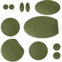 aZengear Repair Patchs for Jackets, Teltant, Shoe Toe, Ilmapatja, puhallettavat, PVC Gear - vedenpitävä, Self-adhesive, Kyynel-Heat-Resistant, Down Puffer takki (11 kpl, Olive)