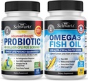 Triple Strength Omega 3 Fish Oil Softgels (1 kuukausi tarjonta) Plus 40 miljardia PMY Daily Probiotic Supply (1 kuukausi tarjonta)