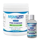 KALA TERVEYS MSMPure MSM Fine Powder 1lb ja MSM Gel kanssa Organic Aloe 8oz Bundle