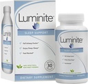 Luminite Sleep Support - Nighttime Sleep Aid Supplement - L-Tryptofan, Melatoniini, Chammomile - Non Habit Forming, 30 Count
