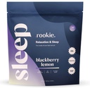 Rookie Wellness Sleep - luonnollinen unilääke, jossa on 180 mg magnesiumbisglysinaattia, 1 mg melatoniinia, valerian juuria ja intohimoa, joka edistää rauhallisuutta ja unta (30 Pack, BlackBerry Lemon)