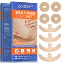 Silicone Scar Sheets Rintoihin - 8 pakkaus, sisältäen 4 Areola Soft Strips & 4 Ankkuri Sheets