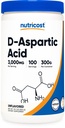 Nutricost D-asparagiinihappo (DAA) Powder 300G - Pure D-aspartiinihappo