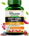 Plant Based Biotin 10000mcg hiusten kasvua DHT Blocker, Keratin & Omega 3 täydentää Elintoiminnot miehille & naisille - Ayurvedic ravintoaineita hiusten putous, iho & kynnet Terveys - 60 kapselia