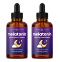 NutraChamps Liquid Melatoniinin tipat, 480 tarjoilua, sokerittomia lapsia Melatoniinin nestemäinen uniapulisä, vegaaninen ja ei-GMO, luonnon marjamaku, melatoniinin 1 mg tippa