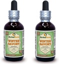 Winter Savory (Satureja Montana) Glycerite, Luomukuivatut lehdet Alkoholiton nesteuute (Brandin nimi: HerbalTerra, ylpeästi valmistettu Yhdysvalloissa) 2x2 fl.oz (2x60 ml)