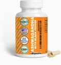 Generic Organic Ashwagandha & Black Pepper Capsules, 1300mg & 10mg, 60 Count, Boost Immuniteetti & Mood Luonnollisesti