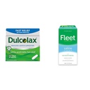 Dulcolax Fast Relief Laxative Suppositories Fast Relief, Peräsuolessa vain, Bisacodyl, 10 mg & Fleet Laksative Saline Enema for Adult Ummetus, 4,5 fl oz, 4 pulloa