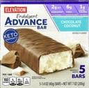 Millville korkeus Advance Chocolate Coconut Bars, Carb Tietoinen, 5g proteiinia, reseptejä. Yksi laatikko 5, 1.4oz Yksittäin kääritty Bars. Bundle sisältää 2 reseptejä, 5 baaria.
