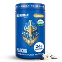 BIRDMAN Falcon Organic Vegan Protein Powder Vanilja, 24g Proteiini, sokeriton, Probiootit, Low Carb, Keto Friendly, Dairy Free, Laktoositon, Non Whey, Kasvipohjainen Pea Protein Powder - 18 Tarjoukset