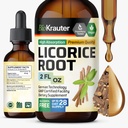 BIO KRAUTER Licorice Root Tincture - Licorice Root Extract for digestive Support - Alkoholiton ja sokeriton - Vegan Drops 2 Fl.Oz.
