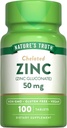 Nature's Truth Celated Sinc 50 mg tabletti - 100 ct, 2 tabletin pakkaus