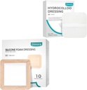 Dimora Hydrocolloid Wound Dressing10 Pack 0.3mm + silikoni Vaahto pukeutuminen Border liima 6"x6" 10 pakkaus