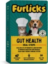 Furlicks Gut Health täydennysosa koirille ja kissoille Probiootit, Proteaasi, lipaasi parempi digestio, tehostettu immuniteetin, terve Gut Flora & ripuli & Bowel tuki (30 suun dissolving nauhat)