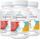 Liposomal Glutatione Softgels, Enhanced Absorption - Liposomal Delivery, Active Form L-Glutatione, Cellular, Immunity Function & Liver Detox, Rikas antioksidantti Formula, Gluteeniton, 180 Softgels